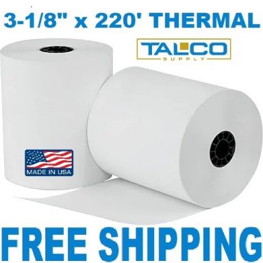 3-1/8 x 220' Thermal POS Paper Rolls