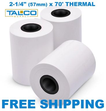 2-1/4" x 70' Thermal Paper Rolls