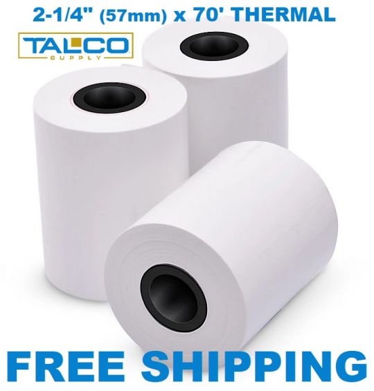 (50) 2-1/4 x 85' Thermal Paper Rolls Vx570