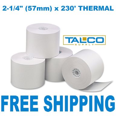 2-1/4" x 230' Thermal Paper Rolls